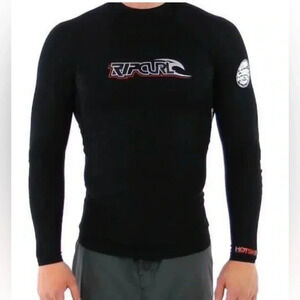 Rip Curl Wet Suit Shirt Unisex. Long Sleeve. Boy’s Size: Large. Black. Good Cond